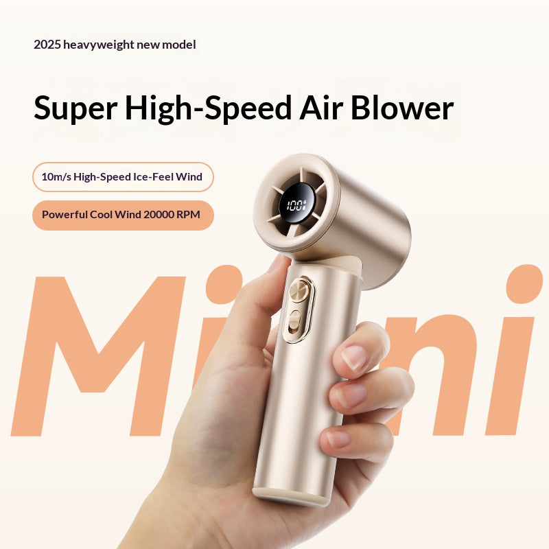 🌬️Wireless Charging Mini Handheld Turbo Fan, 2000mAh Rechargeable Portable Pocket Fan, 20000RPM Quiet High Speed Cooling Fan for Outdoor Travel Commute