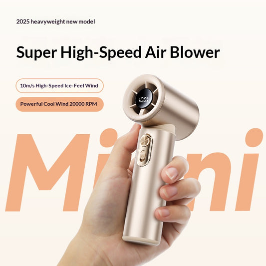 🌬️Wireless Charging Mini Handheld Turbo Fan, 2000mAh Rechargeable Portable Pocket Fan, 20000RPM Quiet High Speed Cooling Fan for Outdoor Travel Commute