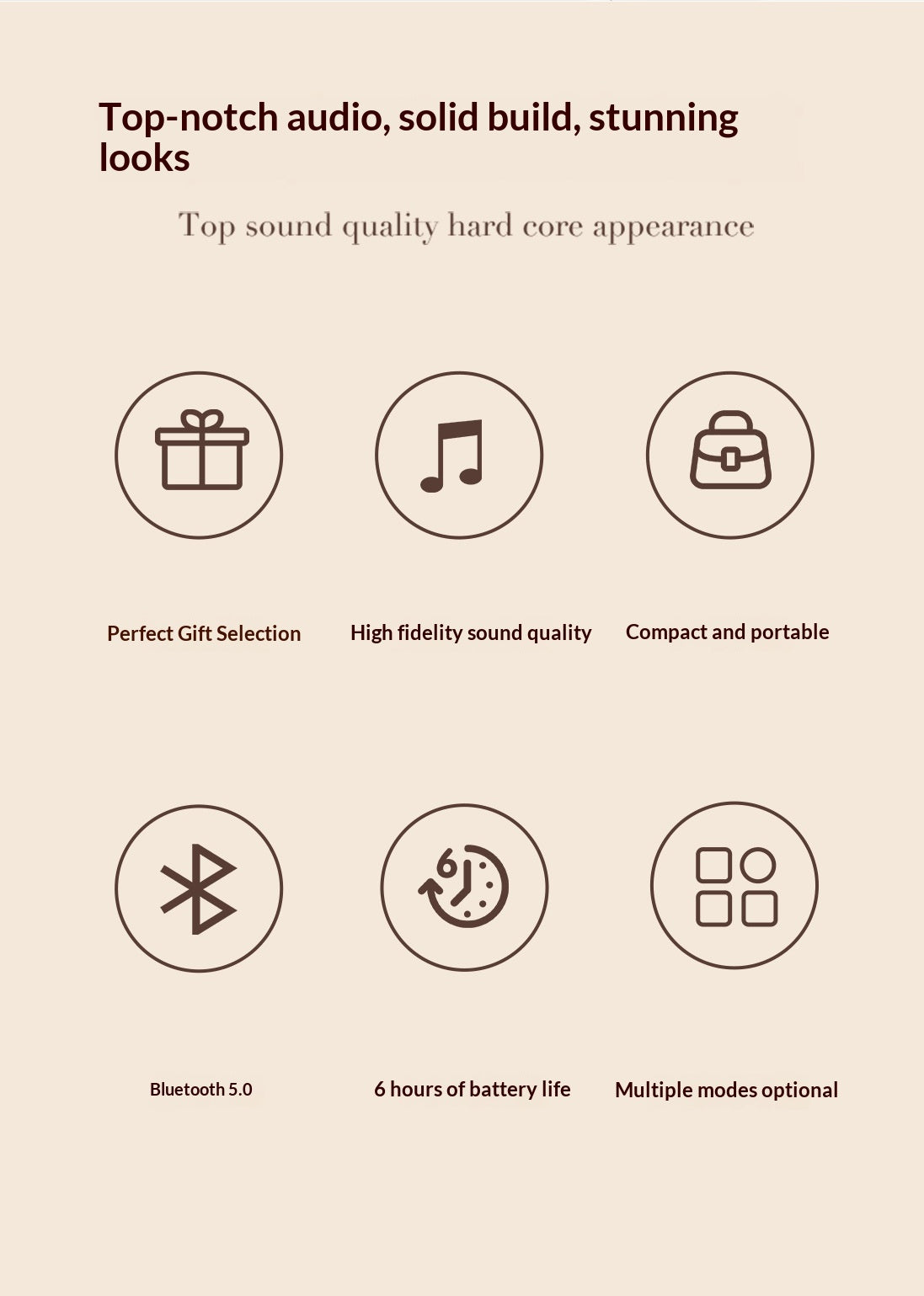 📻 Vintage Portable Bluetooth 5.0 Speaker, Retro Radio Style Hi-Fi Bass Mini Wireless Speaker with Leather Handle Support AUX TF Card for Desk Home Decor
