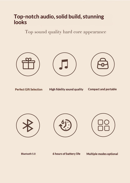 📻 Vintage Portable Bluetooth 5.0 Speaker, Retro Radio Style Hi-Fi Bass Mini Wireless Speaker with Leather Handle Support AUX TF Card for Desk Home Decor