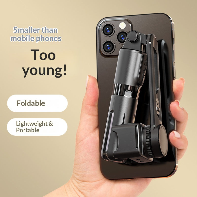 📸 Mini Single Axis Phone Gimbal Stabilizer with 3-Color Fill Light, 360° Rotation Portable Handheld Smartphone Video Stabilizer for Vlog Selfie Night Shooting