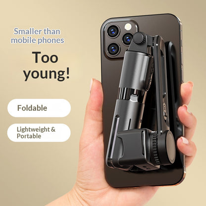 📸 Mini Single Axis Phone Gimbal Stabilizer with 3-Color Fill Light, 360° Rotation Portable Handheld Smartphone Video Stabilizer for Vlog Selfie Night Shooting