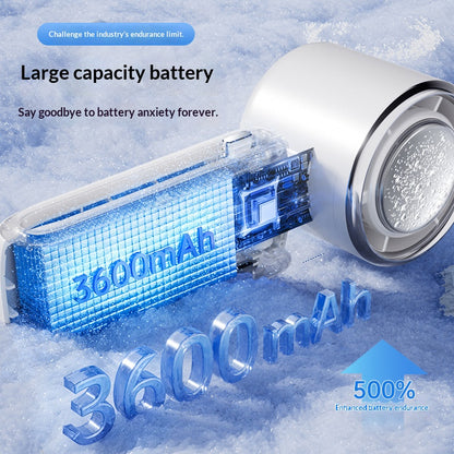 ❄️ Instant Ice Compress Cooling Handheld Fan, 1-100 Speed Adjustable Foldable Portable Turbo Fan, 3600mAh Rechargeable Desktop & Pocket Cooling Fan for Outdoor Travel