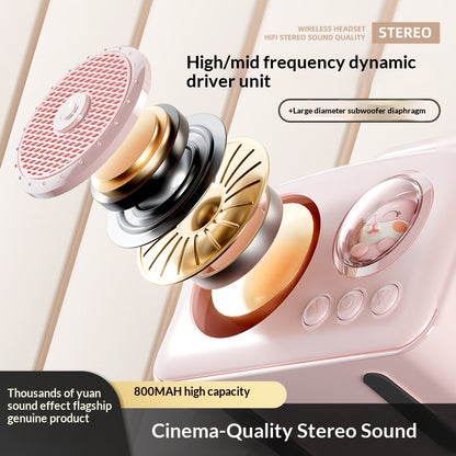 🔊 Cute Portable Bluetooth 5.3 Speaker, 5W Hi-Fi Mini Wireless Speaker Support TF Card AUX FM Radio, Type-C Rechargeable Small Outdoor Speaker