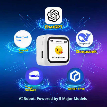 🤖 AI-C1 Pocket Kids AI Companion Robot, Voice Controlled Educational Learning Robot Powered by ChatGPT & Gemini, Screen-Free Smart Talking Robot for Children Homework Learning