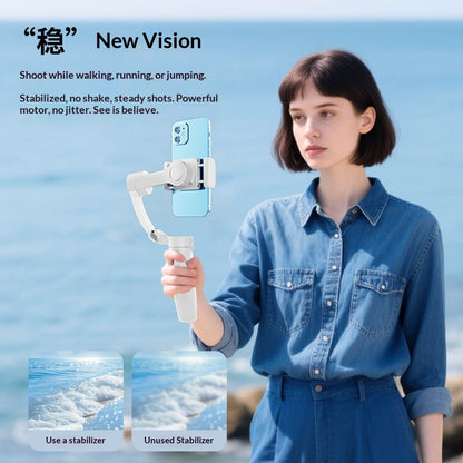 🎥 3-Axis Brushless Phone Gimbal Stabilizer, Foldable Handheld Smartphone Video Stabilizer with Built-in Tripod, One Key Zoom & 270° Rotation for Vlog TikTok YouTube Live Stream