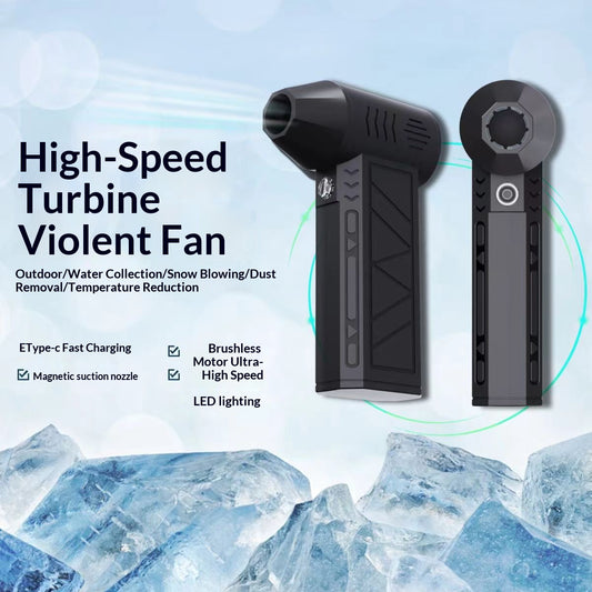 💨  Portable High Speed Turbine Jet Blower Fan, Brushless Motor 4-Speed Adjustable Handheld Blower with Magnetic Nozzle for Cooling Dust Pet Hair Snow Cleaning