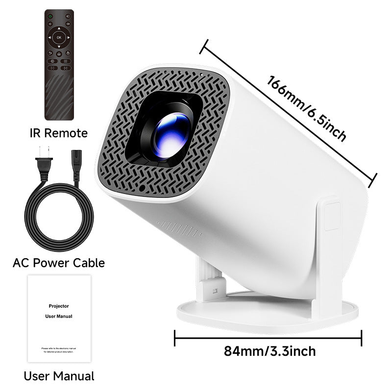 📽️ PLUS Portable Smart Projector, Native 720P 150” Home Theater Projector, WiFi6 Bluetooth5.0 Auto Keystone Correction Mini Projector for Outdoor Camping Dorm Bedroom