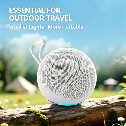 🔋Alaxe Portable Bluetooth 5.3 Speaker, IPX5 Waterproof Mini Ball Wireless Speaker with 360° Surround Sound, RGB LED Lights, Up to 12H Playtime, Compact Outdoor Speaker for Beach Camping Travel Home Party