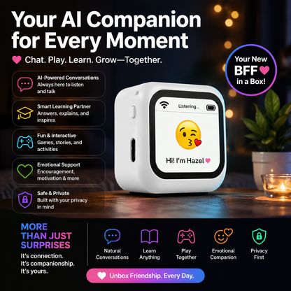 🤖 AI-C1 Pocket Kids AI Companion Robot, Voice Controlled Educational Learning Robot Powered by ChatGPT & Gemini, Screen-Free Smart Talking Robot for Children Homework Learning