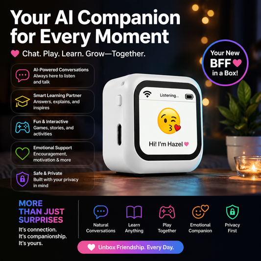 🤖 AI-C1 Pocket Kids AI Companion Robot, Voice Controlled Educational Learning Robot Powered by ChatGPT & Gemini, Screen-Free Smart Talking Robot for Children Homework Learning