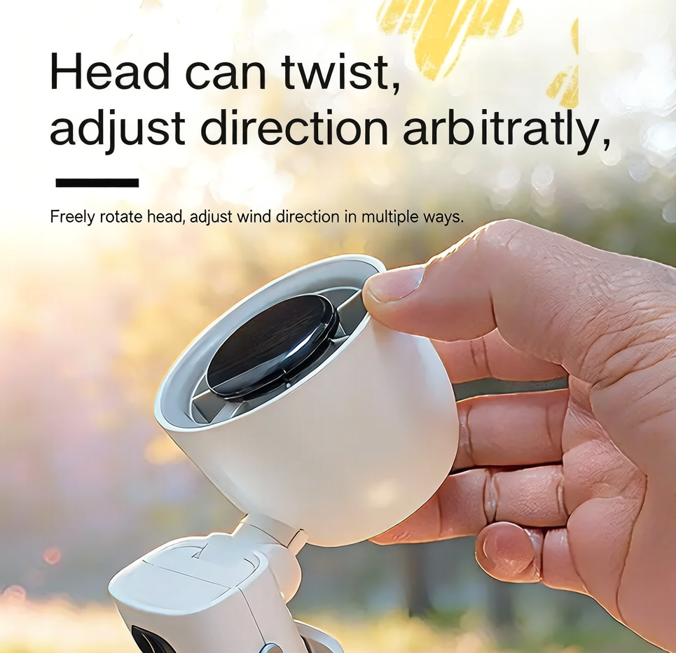 💨 2-in-1 Handheld & Desktop Portable Fan, 360° Rotatable Adjustable Head Mini Cooling Fan, Multi Speed Compact Pocket Fan for Desk Travel Camping Outdoor