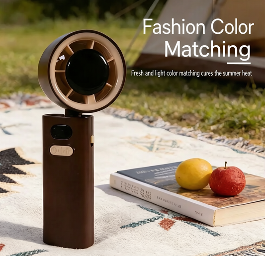 💨 2-in-1 Handheld & Desktop Portable Fan, 360° Rotatable Adjustable Head Mini Cooling Fan, Multi Speed Compact Pocket Fan for Desk Travel Camping Outdoor
