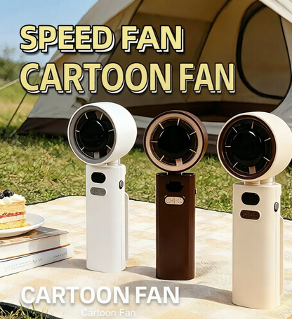 💨 2-in-1 Handheld & Desktop Portable Fan, 360° Rotatable Adjustable Head Mini Cooling Fan, Multi Speed Compact Pocket Fan for Desk Travel Camping Outdoor