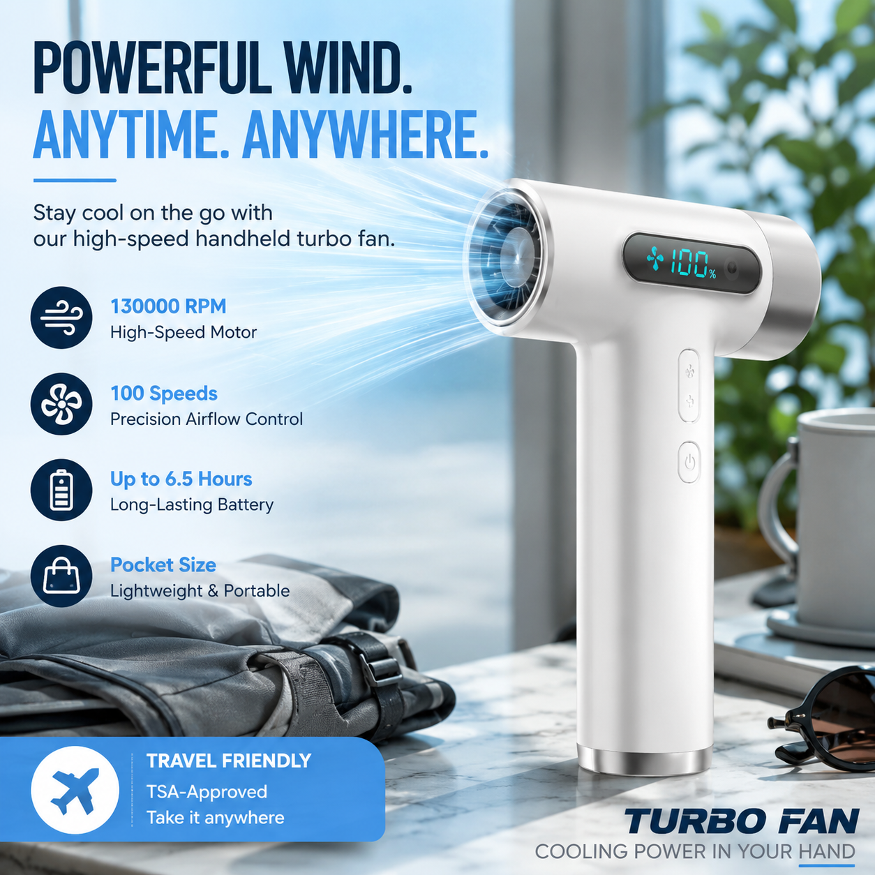 ✨ Cordless Rechargeable Hair Dryer, 13000/27000mAh Portable No Outlet Blow Dryer, Hot & Cold Air 100 Stepless Speed, 18W Fast Charging Travel Dryer for Dorm Gym