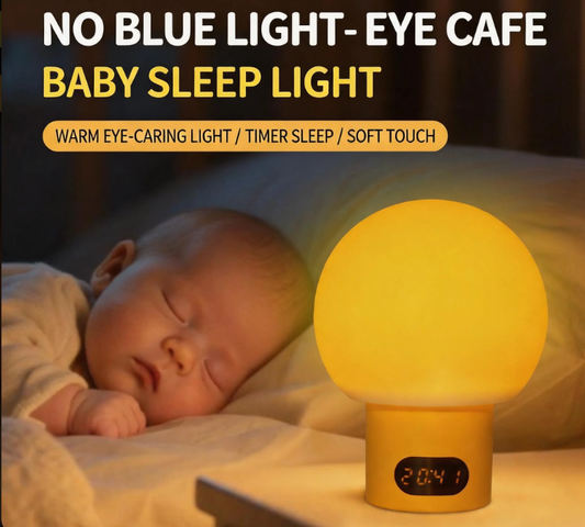 🌕 Full Moon Zero Blue Light Baby Night Light, 1800K Amber Sleep Lamp, FDA Food Grade Silicone Rechargeable Nursery Lamp with Auto Timer & Touch Dimmable for Kids Bedroom
