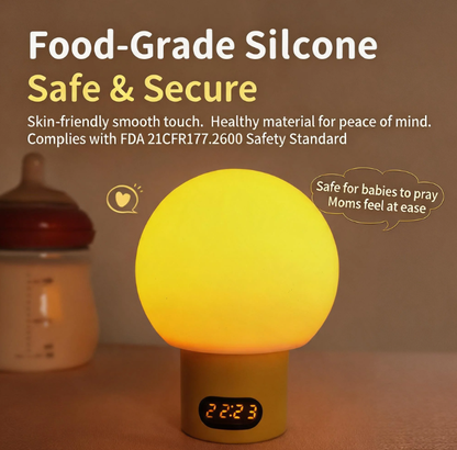 🌕 Full Moon Zero Blue Light Baby Night Light, 1800K Amber Sleep Lamp, FDA Food Grade Silicone Rechargeable Nursery Lamp with Auto Timer & Touch Dimmable for Kids Bedroom