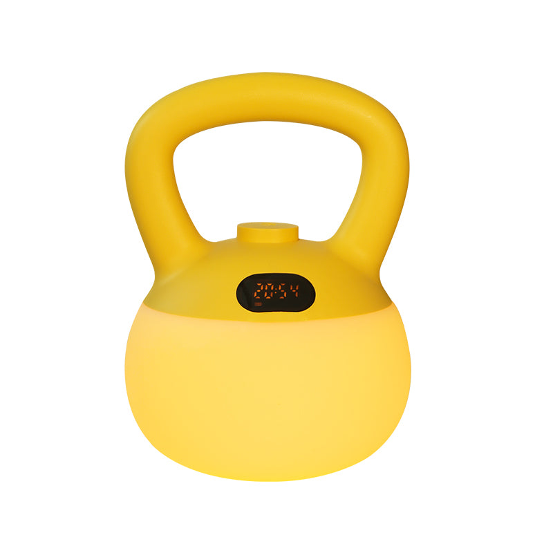 ✨Cordless Zero Blue Light Baby Sleep Night Light, Kettlebell Shaped Food Safe Silicone Rechargeable Night Lamp with Digital Clock Auto Off Timer for Nursery Bedroom