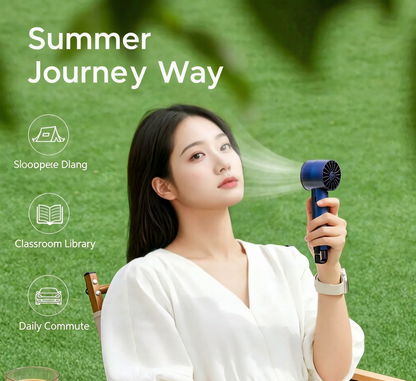 🌬️ Semiconductor Instant Cooling Handheld Fan, 3 Speed Adjustable Portable Pocket Cooler with Built-in Hook & Stand, USB Rechargeable Personal Fan for Camping Desk Outdoor Travel