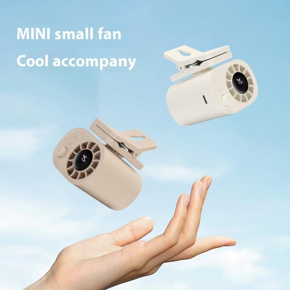 💨 360° Adjustable Clip On Mini Fan, 100-Speed Hurricane Portable Rechargeable Clip Fan for Stroller, Umbrella, Backpack, Outdoor Camping Travel