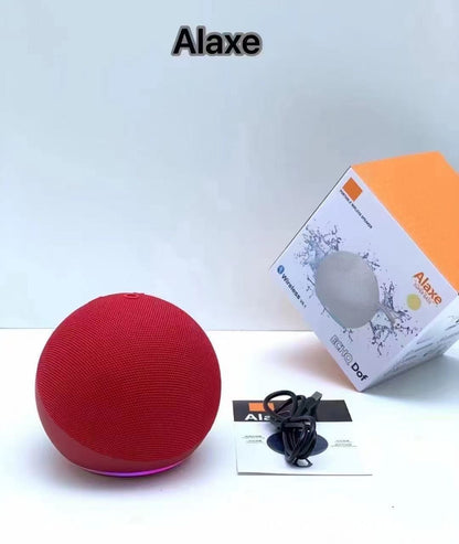 🔋Alaxe Portable Bluetooth 5.3 Speaker, IPX5 Waterproof Mini Ball Wireless Speaker with 360° Surround Sound, RGB LED Lights, Up to 12H Playtime, Compact Outdoor Speaker for Beach Camping Travel Home Party