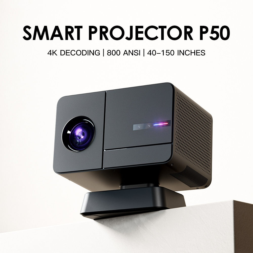 ✨ Native 1080P Full HD Smart Home Projector, 800 ANSI Lumens Auto Keystone Correction Projector, 40-150" Screen Obstacle Avoidance Portable Movie Projector for Bedroom Backyard Home Theater