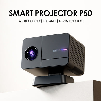 ✨ Native 1080P Full HD Smart Home Projector, 800 ANSI Lumens Auto Keystone Correction Projector, 40-150" Screen Obstacle Avoidance Portable Movie Projector for Bedroom Backyard Home Theater