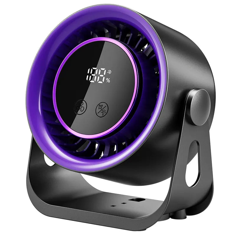 💡 3-in-1 Rechargeable Clip On Fan with Night Light, 199 Speed Adjustable Quiet Portable Fan, USB-C Charging 8H Auto Off Timer Wall Hanging Desk Fan for Nursery Camping Bedroom