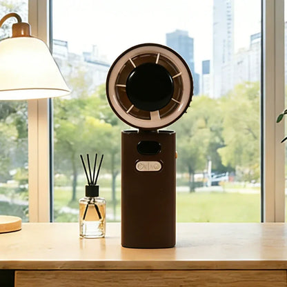💨 2-in-1 Handheld & Desktop Portable Fan, 360° Rotatable Adjustable Head Mini Cooling Fan, Multi Speed Compact Pocket Fan for Desk Travel Camping Outdoor