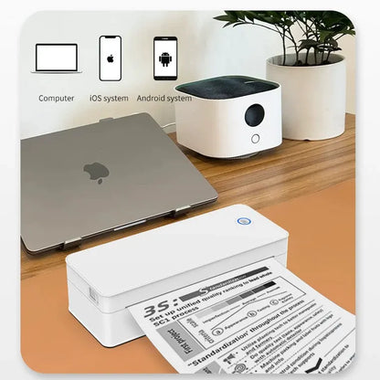 🖨️ Portable A4 Thermal Printer, Wireless Bluetooth Inkless Printer Compatible with iOS Android Laptop, Travel Business Home School Tattoo Document Printing