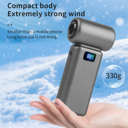 🌬️  High Speed Turbo Handheld Portable Fan with LED Digital Display & Built-in Flashlight, Brushless Motor Multi-Speed USB Fast Charging Mini Pocket Air Cooler for Camping Outdoor Travel