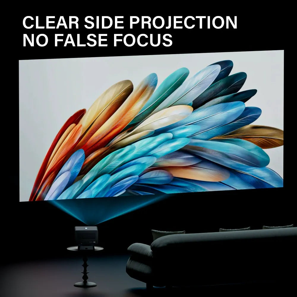 ✨ Native 1080P Full HD Smart Home Projector, 800 ANSI Lumens Auto Keystone Correction Projector, 40-150" Screen Obstacle Avoidance Portable Movie Projector for Bedroom Backyard Home Theater