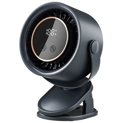 💡 3-in-1 Rechargeable Clip On Fan with Night Light, 199 Speed Adjustable Quiet Portable Fan, USB-C Charging 8H Auto Off Timer Wall Hanging Desk Fan for Nursery Camping Bedroom