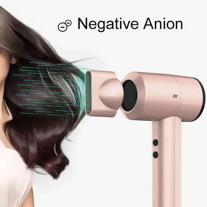 🔋Cordless Rechargeable Hair Dryer, 5000mAh Wireless Blow Dryer with Charging Base, 6 Adjustable Speeds & Concentrator Nozzle Compact Travel Hair Dryer for Dorm Hotel